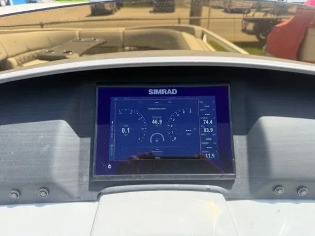 Slide: The Image of Simrad display on Bennington 25 RTSB 2023 boat, showing instrument data. - 3