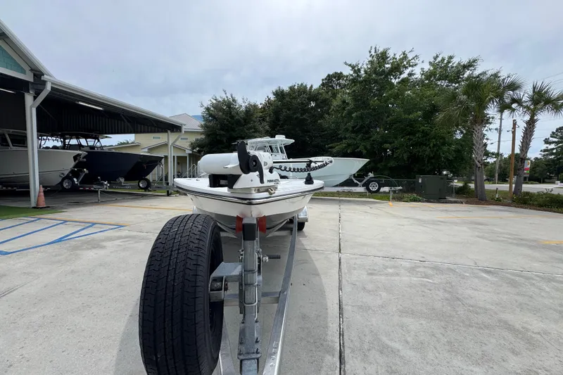 Slide: The Image of 2021 Blazer Bay 2220 GTS boat on trailer in outdoor storage area. - 5