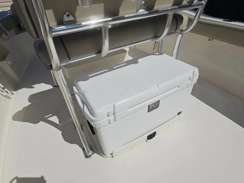 Slide: The Image of 2024 Key West 239 FS boat with white cooler. - 15