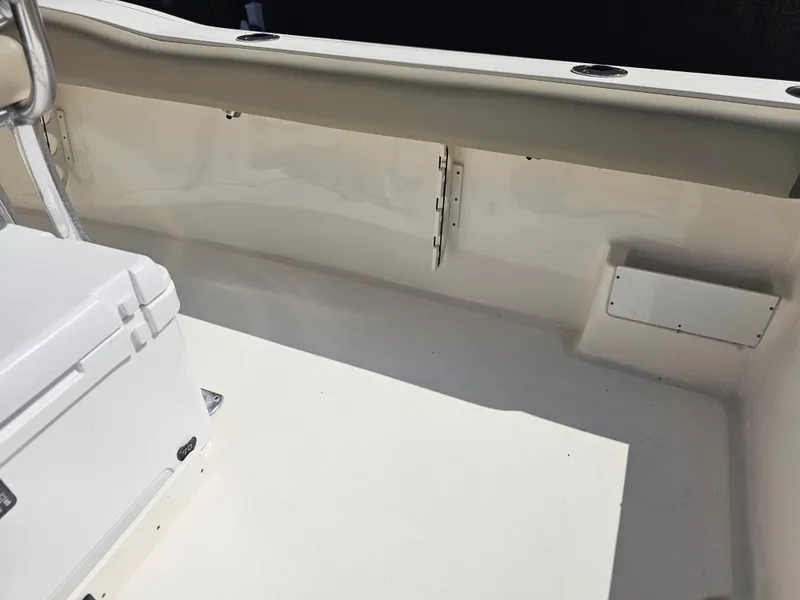 Slide: The Image of Interior of a 2024 Key West 239 FS boat, white deck. - 25