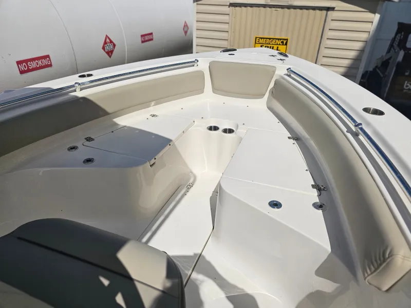 Slide: The Image of Interior view of the 2024 Key West 239 FS boat model. - 28