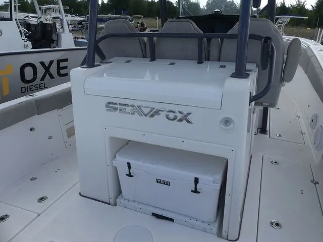 Slide: The Image of Sea Fox 328 Commander 2021 with Yeti cooler on deck. - 45