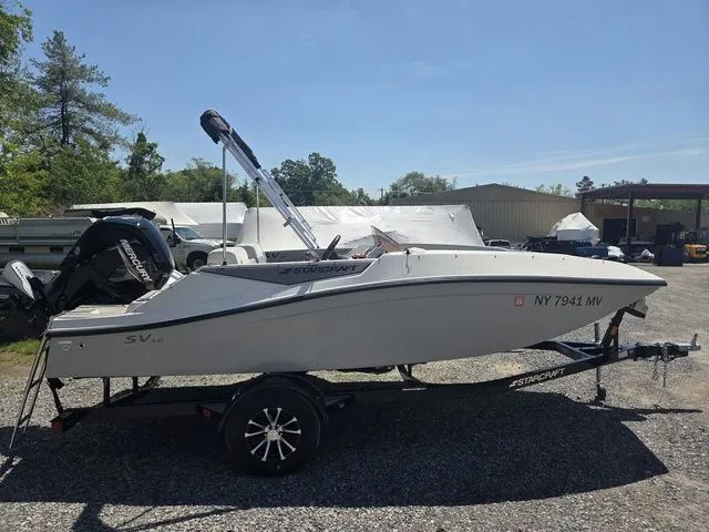 The Image of 2025 Starcraft 2025 SV 16 OB boat with trailer outdoors. - 1