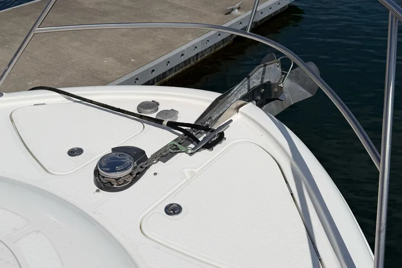 Slide: The Image of Bow of 2005 Meridian 411 Sedan yacht with anchor and winch system. - 23