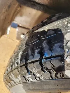 Slide: The Image of Close-up of a tire, Crownline 18 SS 2012 model. - 11