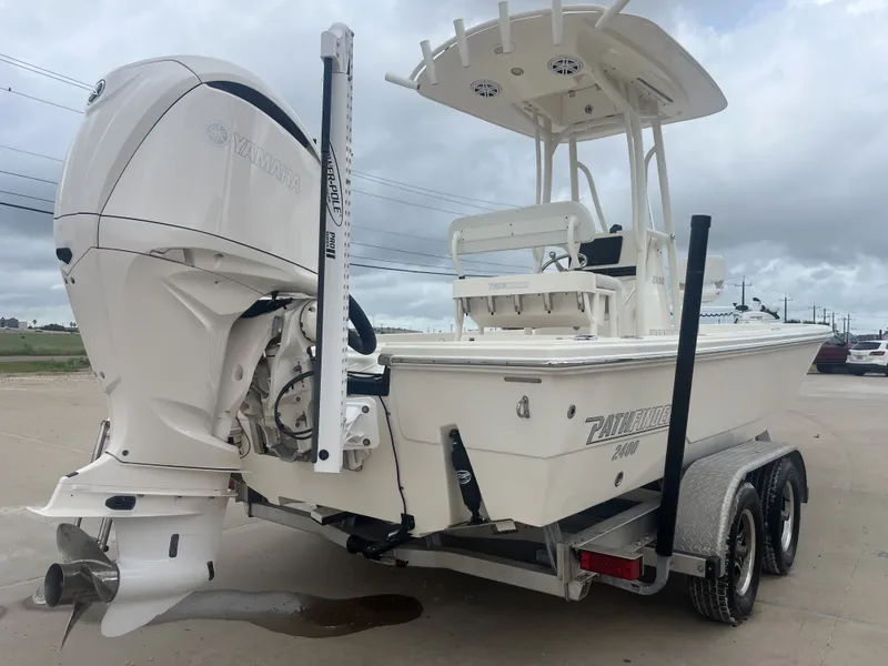 Slide: The Image of 2022 Pathfinder 2400 boat with Yamaha outboard motor. - 8