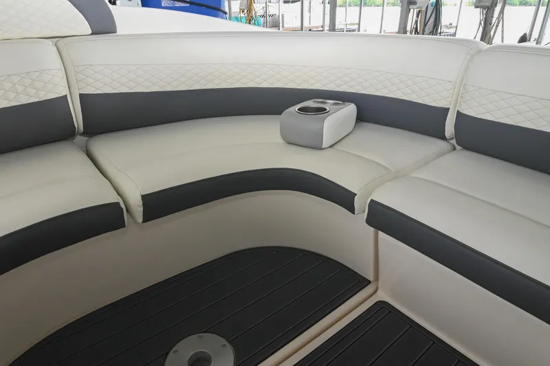 Slide: The Image of Luxurious seating area on a 2005 Cruisers Yachts 370 Express boat. - 23
