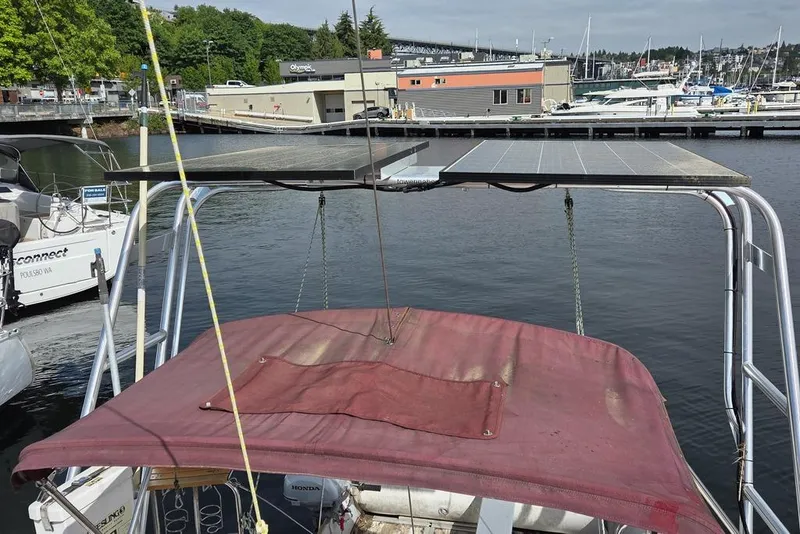 Slide: The Image of Solar panels mounted on Tower in a Box davit system - 12