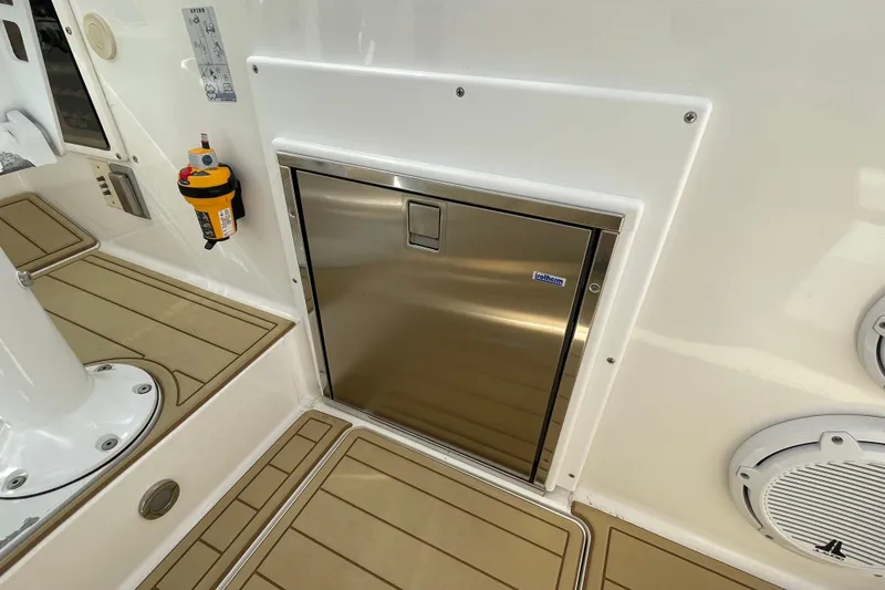 Slide: The Image of Stainless steel compartment on 2009 Intrepid 430 Sport Yacht deck. - 36