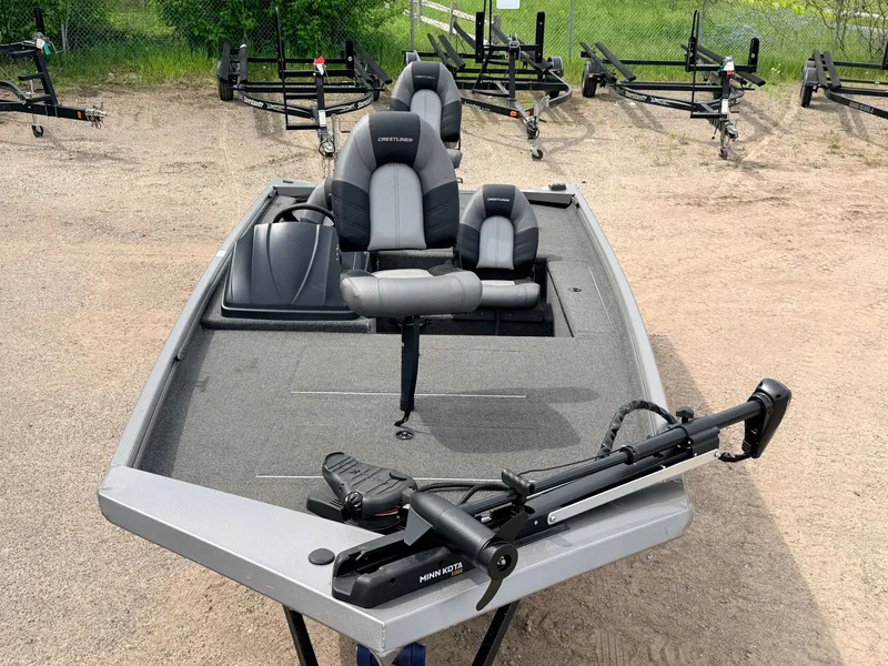 Slide: The Image of 2021 Crestliner 1700 Ridge boat with 40HP Mercury 4Stroke engine. - 10