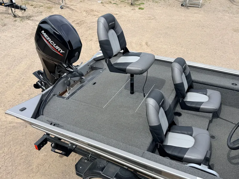 Slide: The Image of 2021 Crestliner 1700 Ridge boat with 40HP Mercury engine. - 39