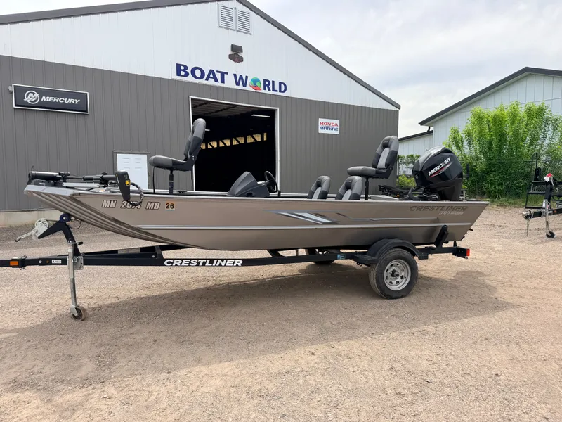 Slide: The Image of 2021 Crestliner 1700 Ridge boat with 40HP Mercury engine at Boat World. - 41