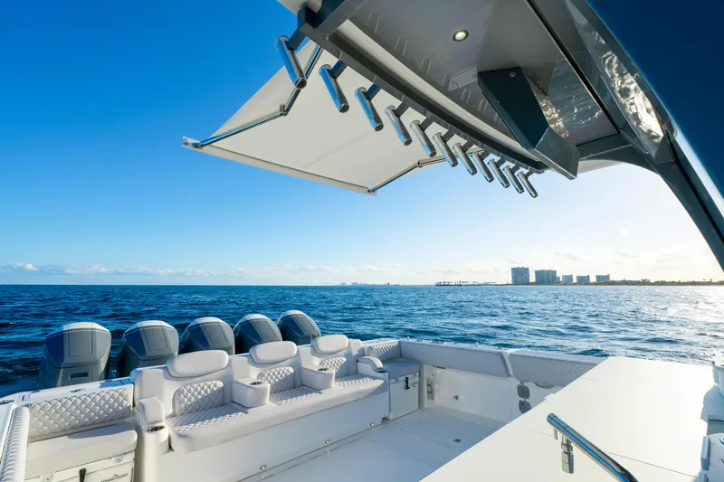 Slide: The Image of Luxury HCB 56 Suenos yacht, 2027 model, with spacious deck and ocean view. - 57