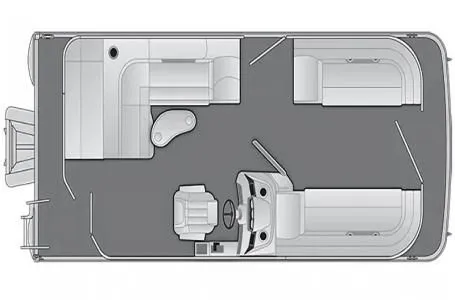 The Image of Layout of Bennington 20SLSE TRI-LOG SPS pontoon boat, year 2026. - 1