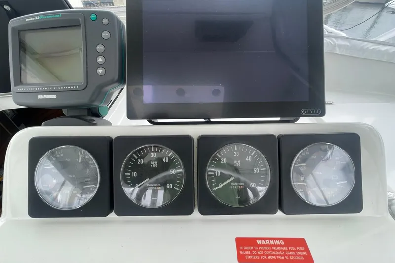 Slide: The Image of HELM WITH NEWER RAYMARINE TOUCHSCREEN MFD WITH CHARTPLOTTER AND SOUNDER/FF - 36