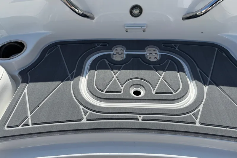 Slide: The Image of 2021 Tahoe 1950 boat deck with sleek, modern design and integrated drainage system. - 61
