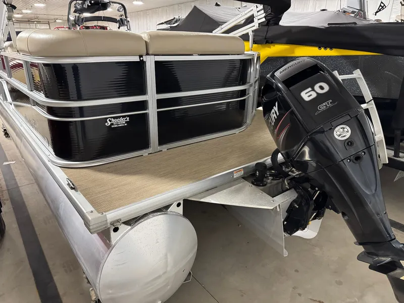 Slide: The Image of 2019 Misty Harbor A2285CR Adventure pontoon boat with Mercury 60 HP engine. - 10