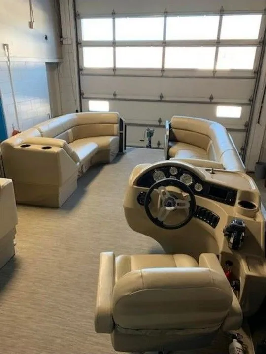 Slide: The Image of Interior of a 2019 Misty Harbor A2285CR Adventure pontoon boat. - 15