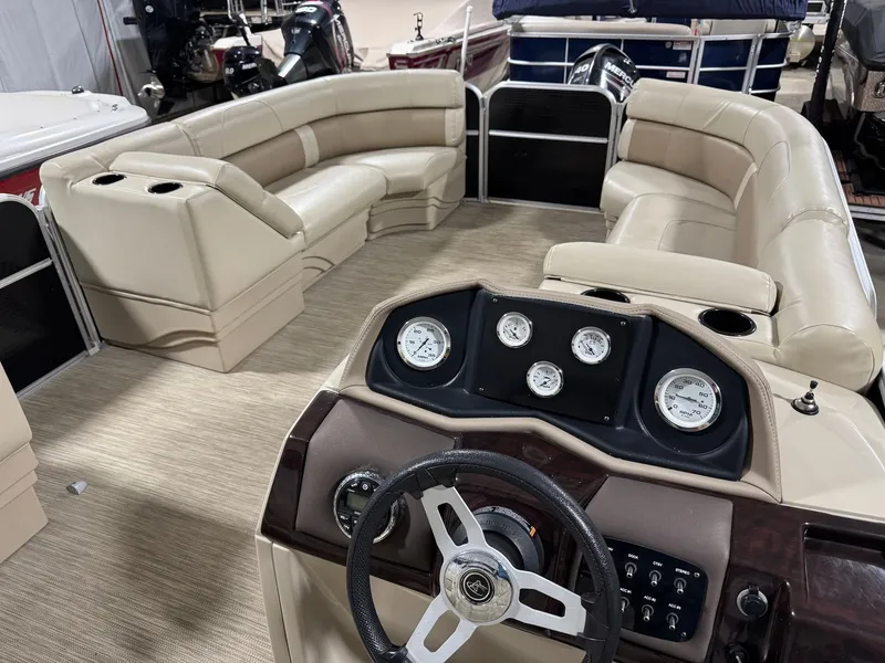 Slide: The Image of Interior of a 2019 Misty Harbor A2285CR Adventure pontoon boat. - 16