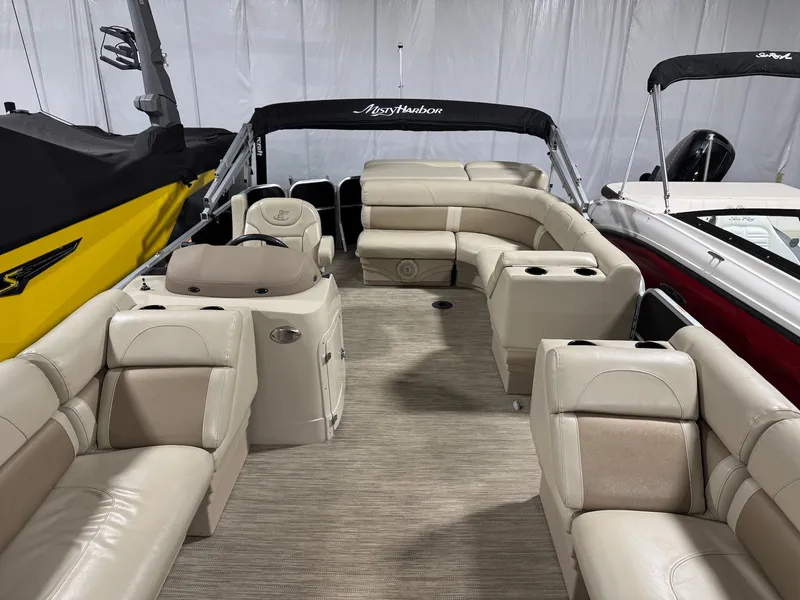 Slide: The Image of Interior of a 2019 Misty Harbor A2285CR Adventure pontoon boat. - 22