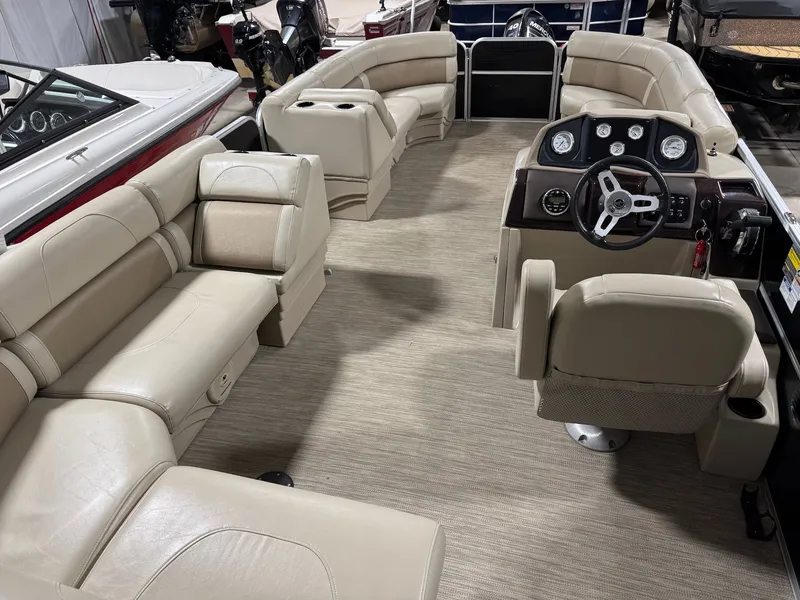 Slide: The Image of Interior of a 2019 Misty Harbor A2285CR Adventure pontoon boat. - 26