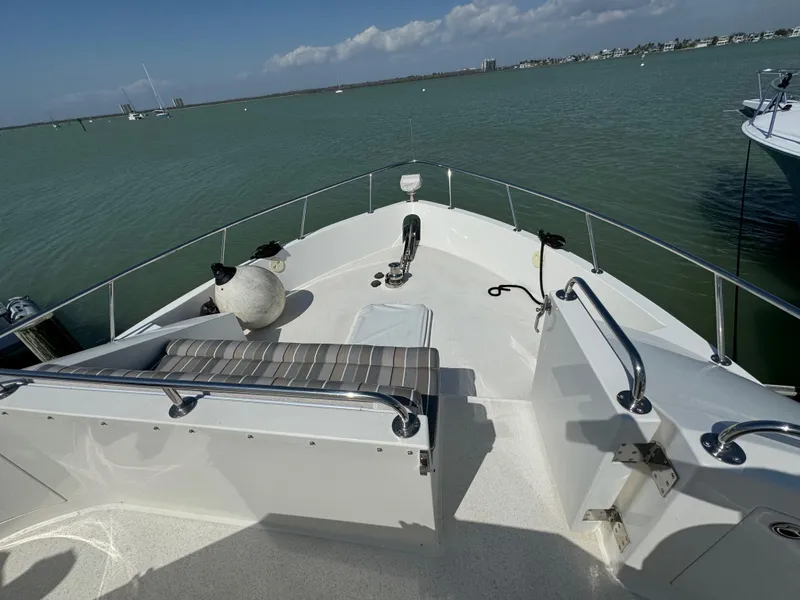 Slide: The Image of Deck view of Jefferson Pilothouse 52 SE yacht, year 2007. - 5