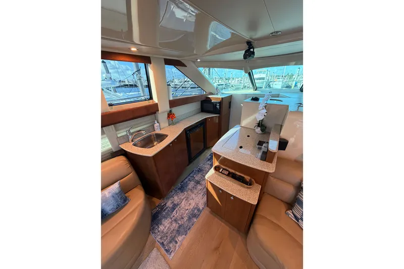 Slide: The Image of Luxurious interior of a 2006 Meridian 341 Sedan yacht with modern amenities. - 20