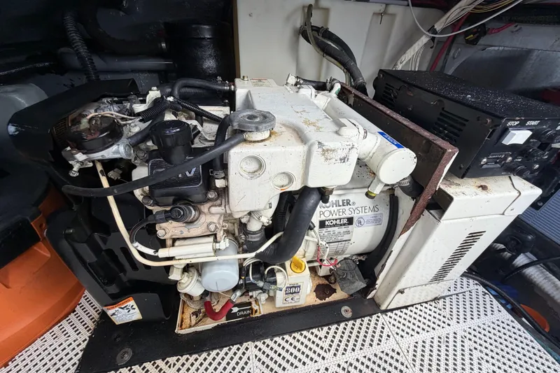 Slide: The Image of Engine compartment of a 2006 Meridian 341 Sedan with Kohler power system. - 27