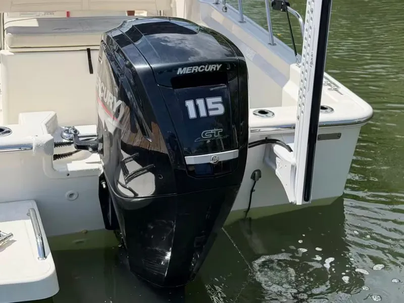 Slide: The Image of 2024 Boston Whaler 17 Montauk with Mercury 115 outboard motor. - 4