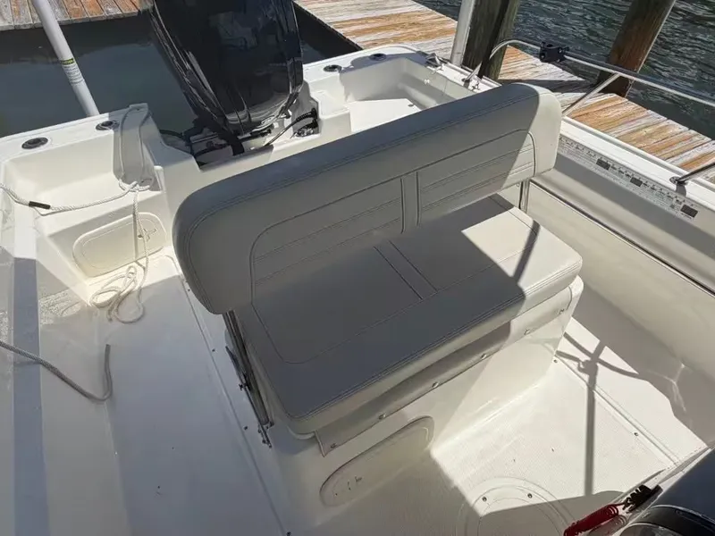 Slide: The Image of Interior of a 2024 Boston Whaler 17 Montauk boat. - 7