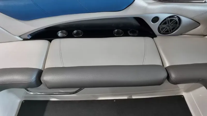 Slide: The Image of Interior of a 2012 MasterCraft X-45 with speaker and cup holders. - 29