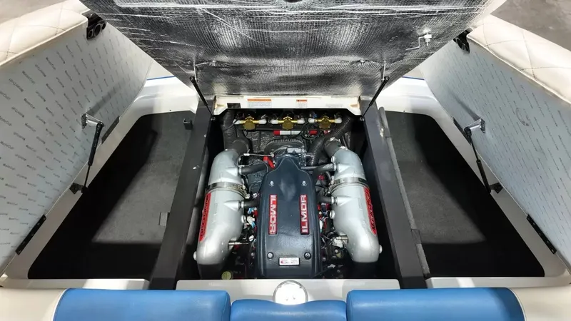 Slide: The Image of Engine compartment of a 2012 MasterCraft X-45 boat with Ilmor engine. - 44