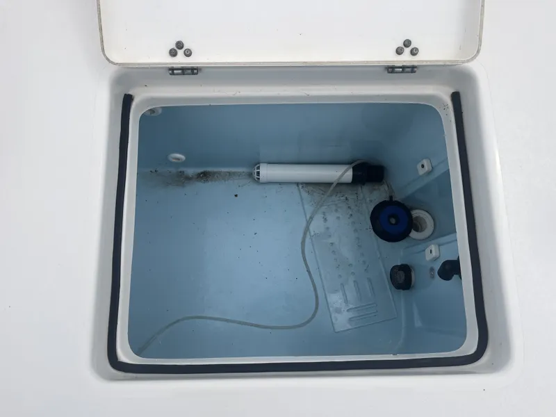 Slide: The Image of Interior view of a 2022 Pathfinder 2400 boat compartment. - 27