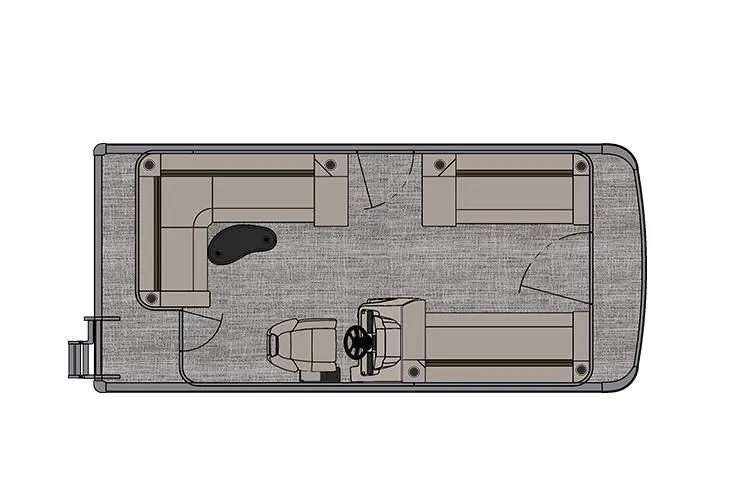 Slide: The Image of Floor plan of Avalon VTX Cruise 18' pontoon boat, 2021 model. - 10