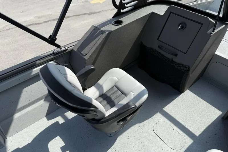 Slide: The Image of Interior of SeaArk Protege 200 boat, seat and console, year 2026. - 10