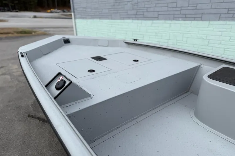 Slide: The Image of Interior view of the 2026 SeaArk Shadow 18 boat model. - 4