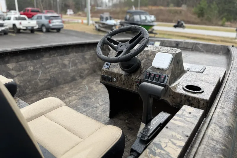 Slide: The Image of Interior view of SeaArk Phantom 20XV boat, model year 2026. - 10