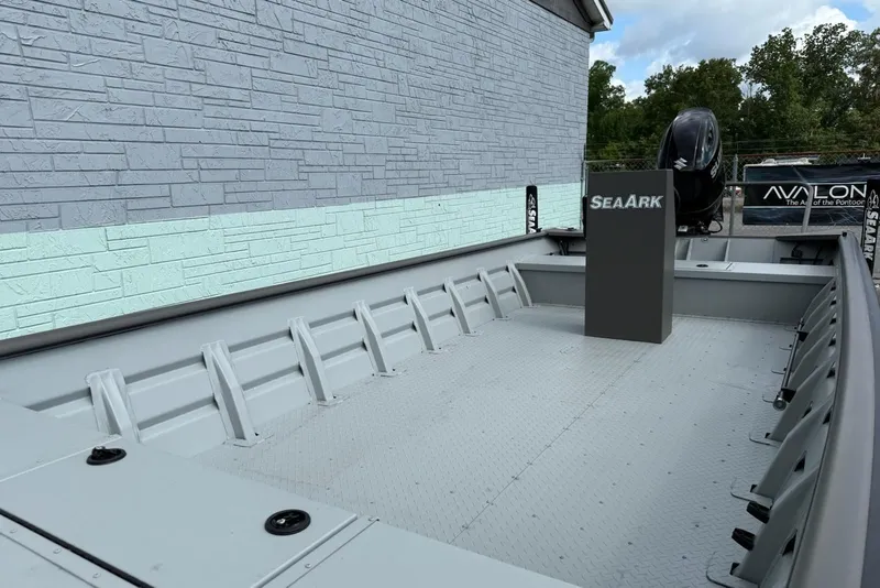 Slide: The Image of 2025 SeaArk 2472 Workhorse boat with open deck. - 6
