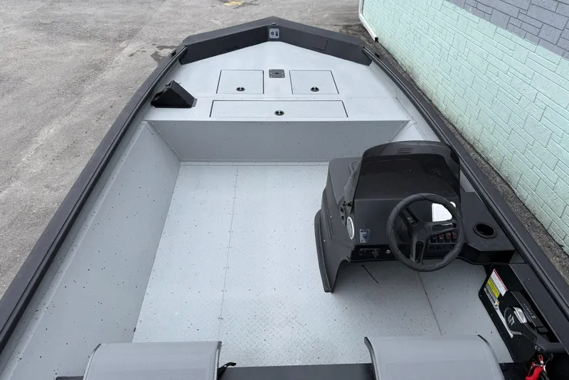 Slide: The Image of Interior view of SeaArk Shadow 20 boat, model year 2026. - 6