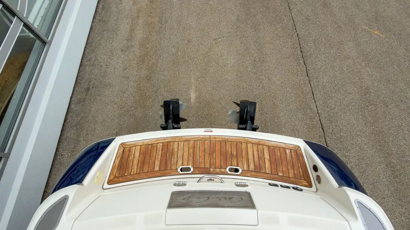 Slide: The Image of Aerial view of a 2006 Chris-Craft Launch 28 boat stern. - 28