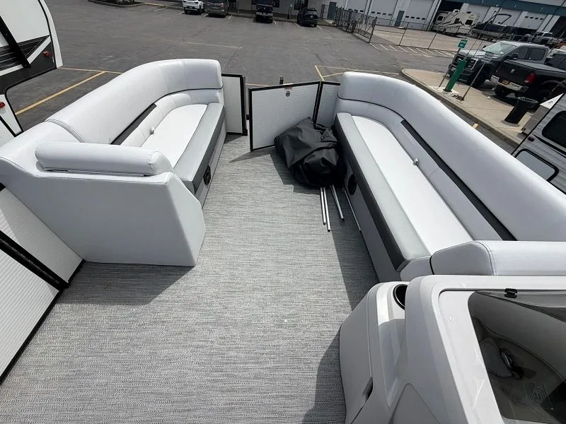 Slide: The Image of Interior of 2024 Godfrey Pontoons 2286 SFL with gray seating. - 8