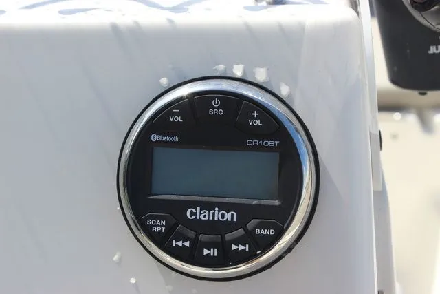 Slide: The Image of Clarion Bluetooth control on Key West 1720 Center Console 2024. - 15