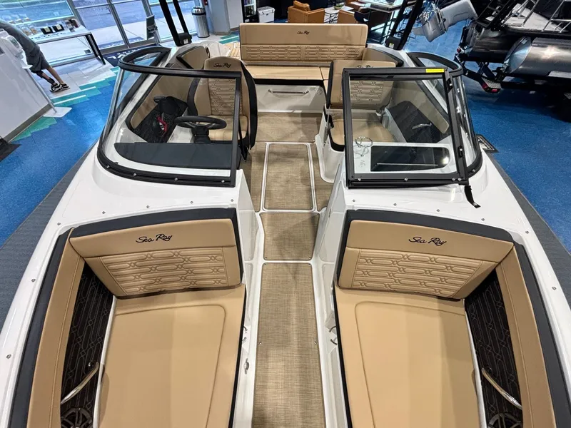 Slide: The Image of Interior view of Sea Ray SPX 210 boat, model year 2026. - 15