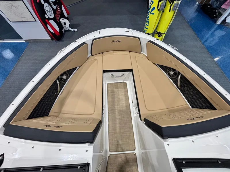 Slide: The Image of Interior of Sea Ray SPX 210 boat, model year 2026. - 17