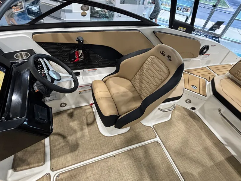 Slide: The Image of Interior of Sea Ray SPX 210 boat, model year 2026. - 19