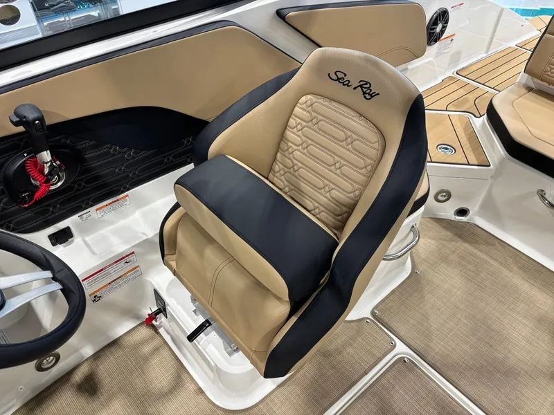 Slide: The Image of Interior of Sea Ray SPX 210 boat, seating area, year 2026. - 20