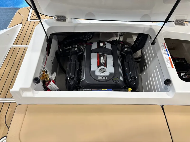 Slide: The Image of Engine compartment of 2026 Sea Ray SPX 210 boat. - 30