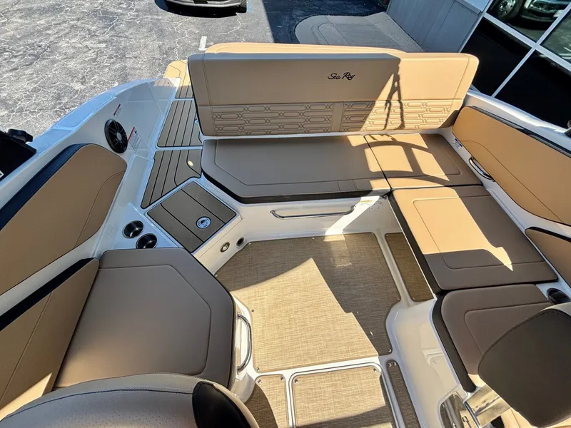 Slide: The Image of Interior of Sea Ray SPX 210 boat, model year 2026. - 37