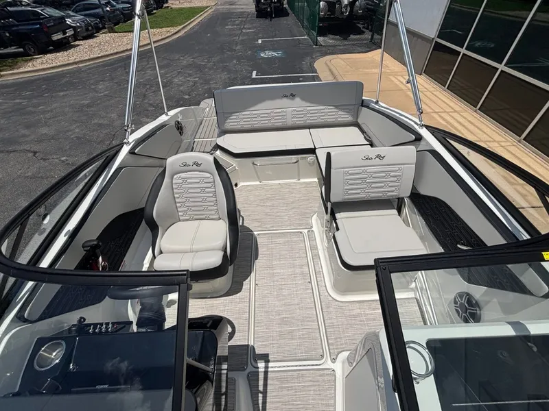 Slide: The Image of Interior of Sea Ray SPX 210 boat, model year 2026. - 10