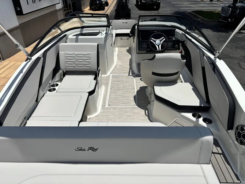 Slide: The Image of Interior view of the 2026 Sea Ray SPX 210 boat. - 12